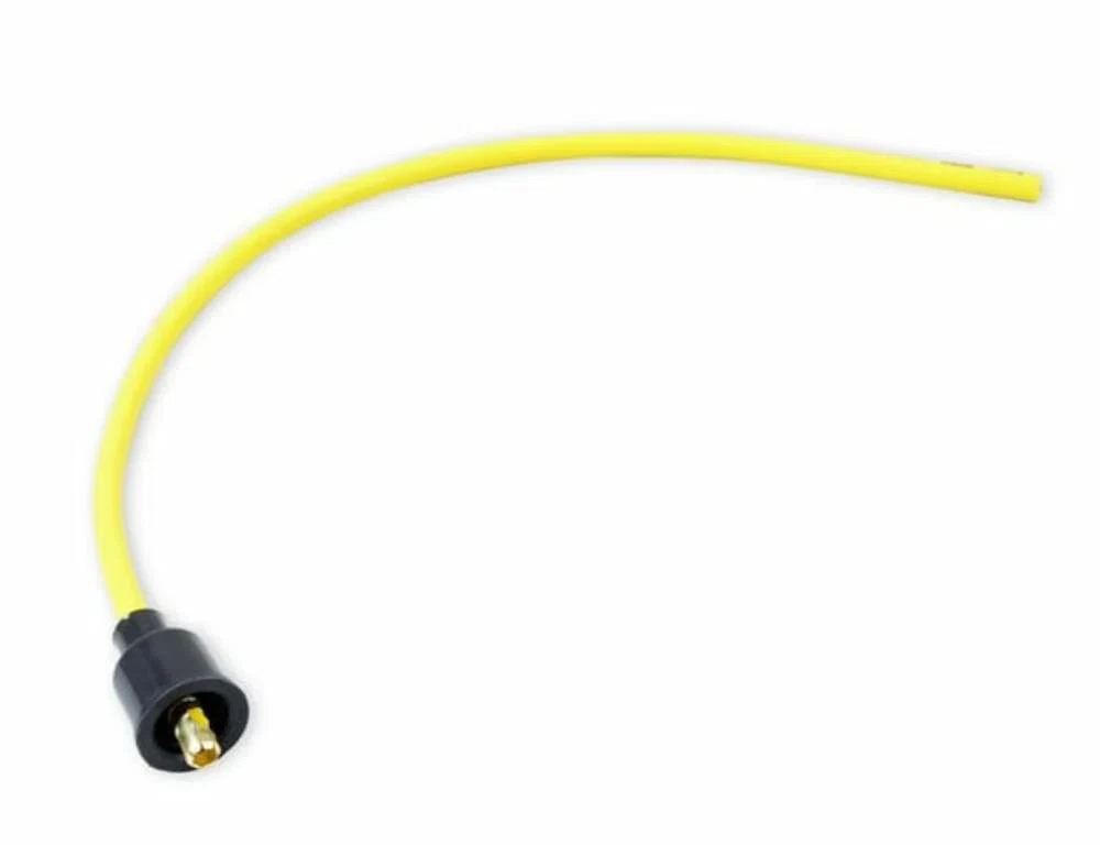 Spark Plug Wire Set - 8mm - Yellow with Orange Straight Boots - 4038